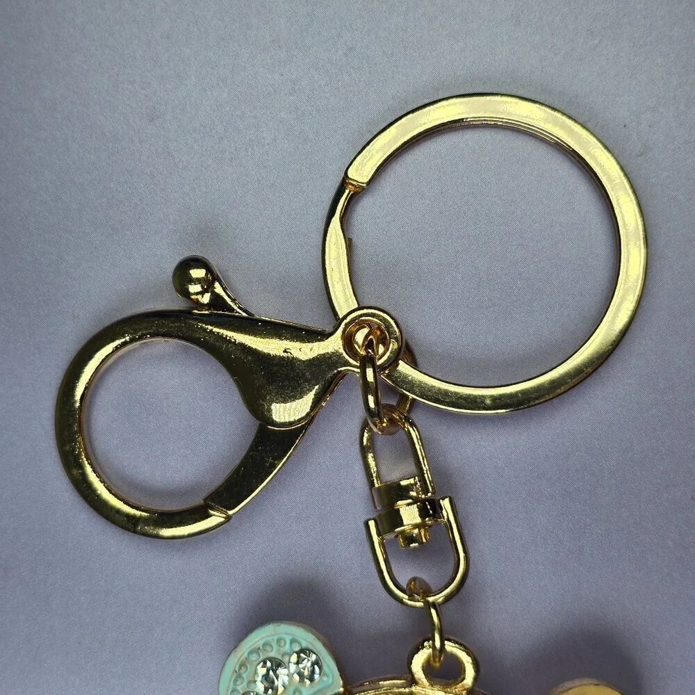 Blingy Multicolor‎ Teddy Bear Keychain (NWOT)